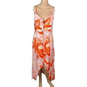 Anthropologie Abel The Label Lola Floral Hi-Low Slip Dress Women's S